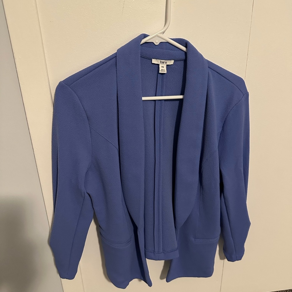 Bar III Open Front Blazer Jacket in Periwinkle